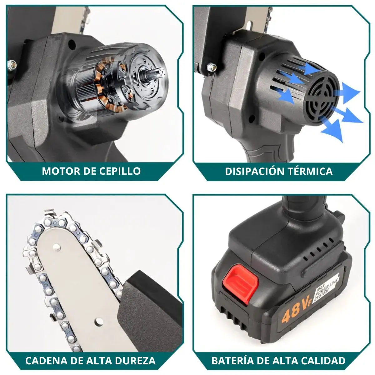 Mini Motosierra Pro DOBLE Batería