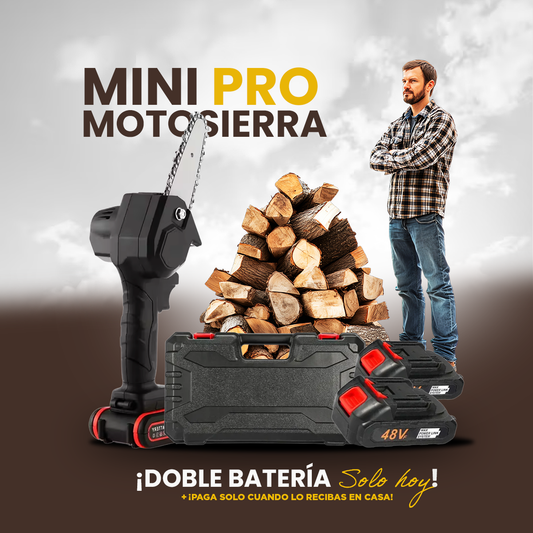 Mini Motosierra Pro DOBLE Batería