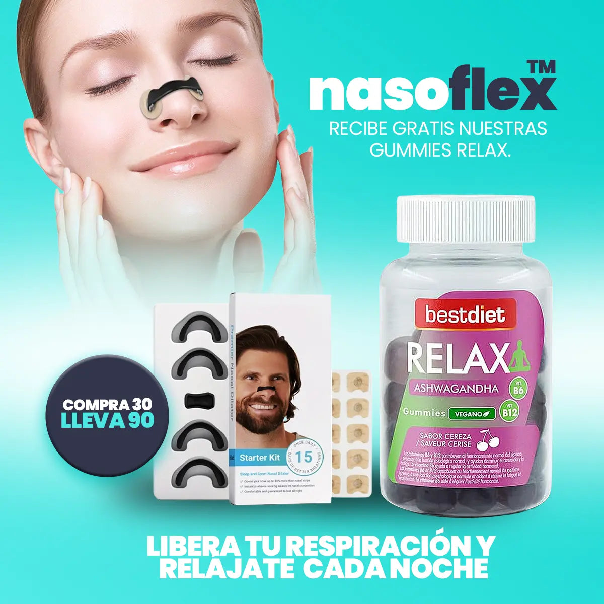 Nasoflex™ - COMPRA 30 y LLÉVATE 90 + Gominolas Relajantes GRATIS