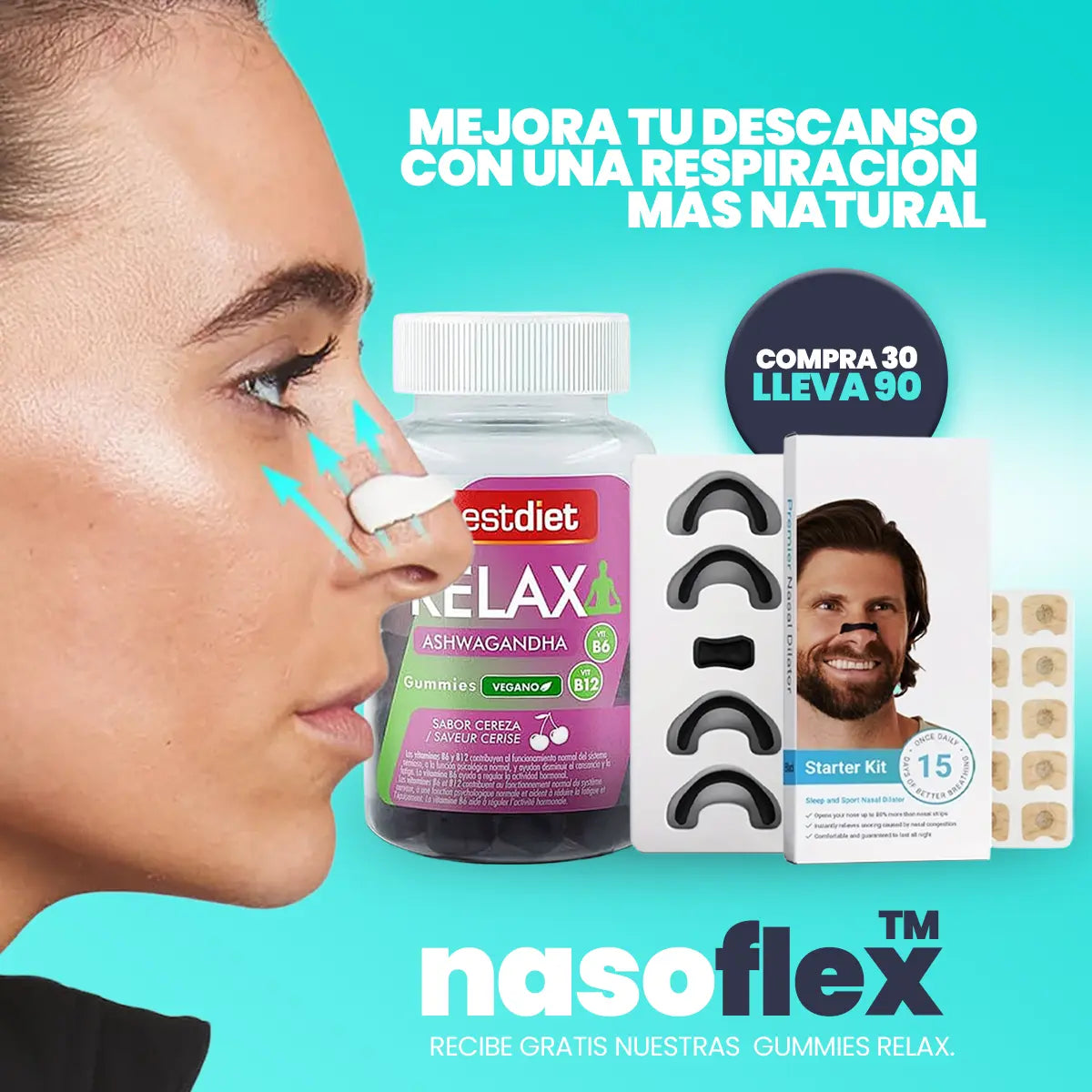 Nasoflex™ - COMPRA 30 y LLÉVATE 90 + Gominolas Relajantes GRATIS
