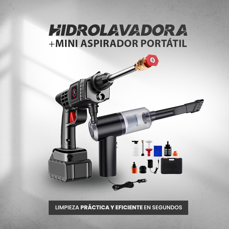 Hidrolavadora DOBLE Bateria Inalámbrica + Aspirador Gratis