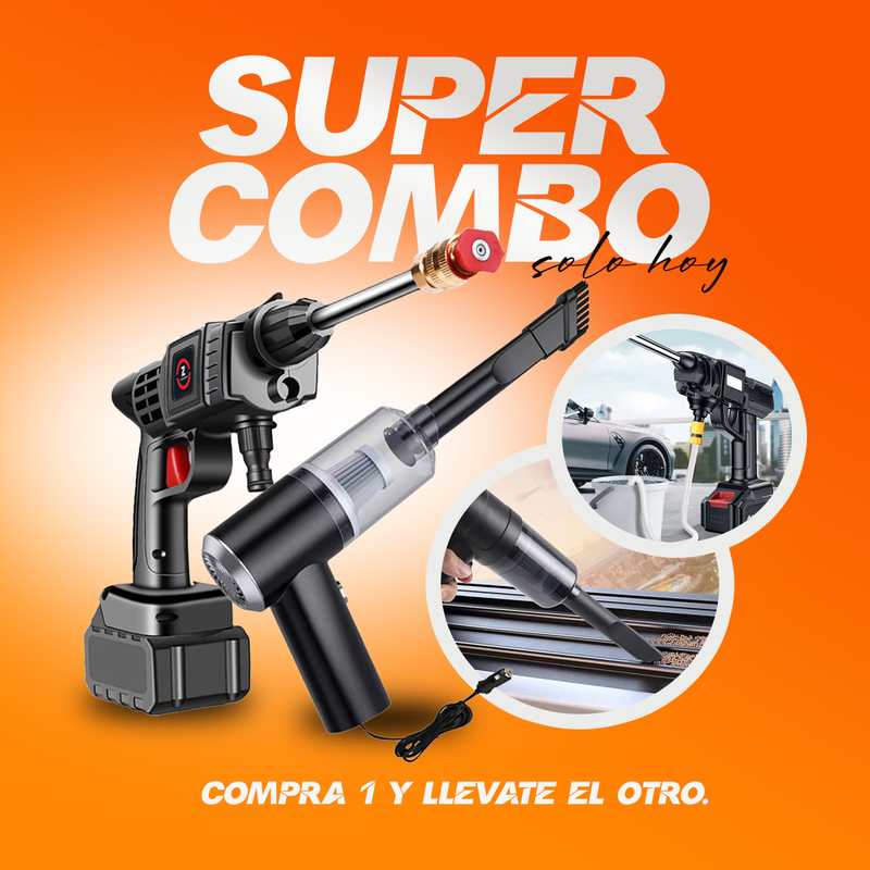 Hidrolavadora DOBLE Bateria Inalámbrica + Aspirador Gratis